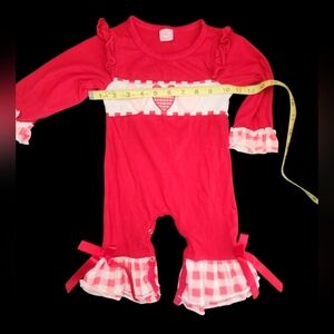 Baby Girl 2xs? Hearts Outfit By Isla Grace. Preloved Condition.